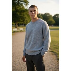 VTG Stone Canyon Mens XL Shetland Wool Blend Crew Neck‎ Knit Sweater